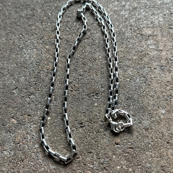 Mens Sterling Silver Link Chain Necklace 24 Inch - Picture 4 of 12